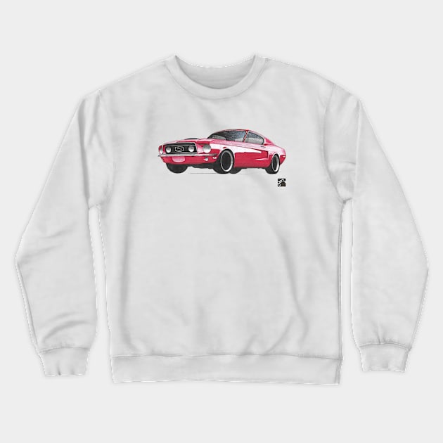 Geo3Doodles Stang Doodle Crewneck Sweatshirt by Geo3doodles